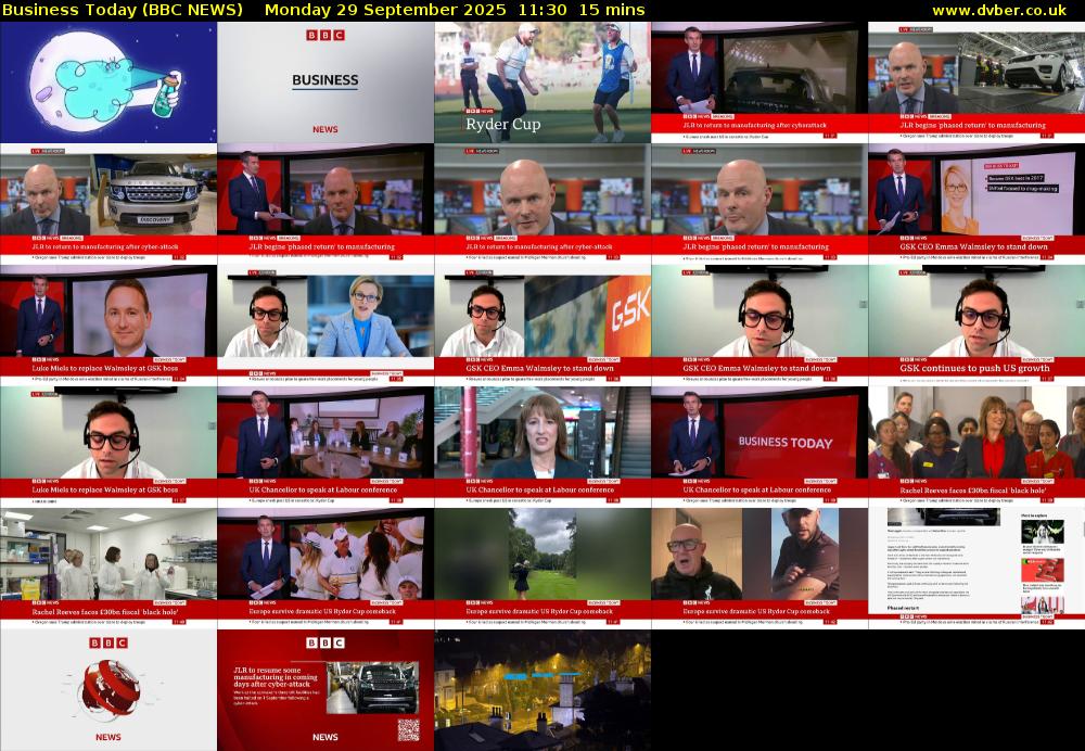 Business Today (BBC NEWS) Monday 29 September 2025 11:30 - 11:45