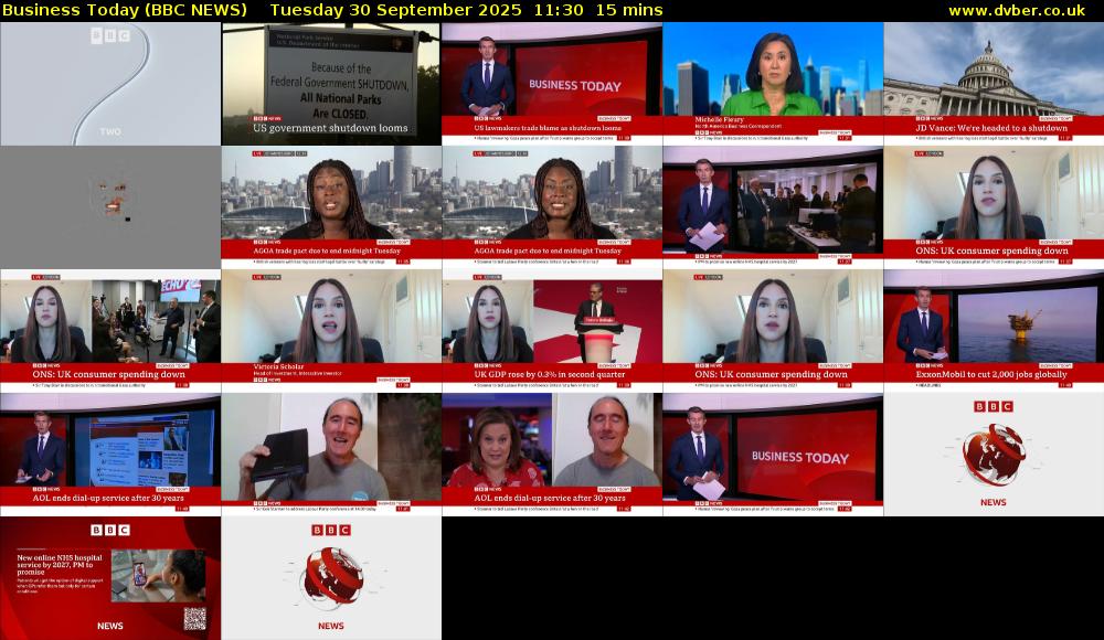 Business Today (BBC NEWS) Tuesday 30 September 2025 11:30 - 11:45