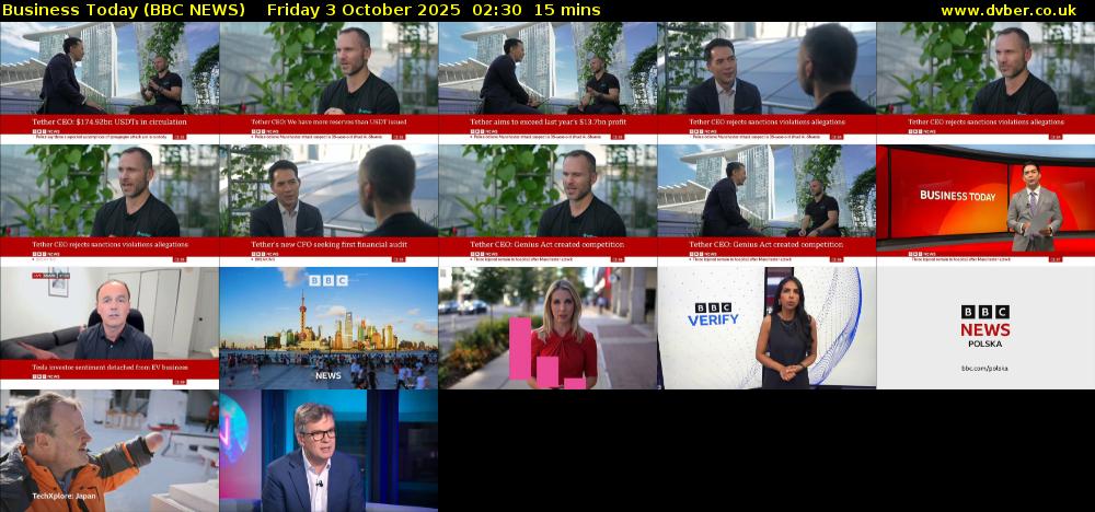 Business Today (BBC NEWS) Friday 3 October 2025 02:30 - 02:45