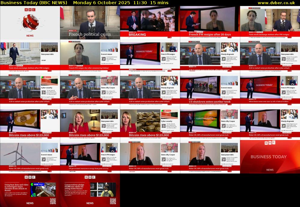 Business Today (BBC NEWS) Monday 6 October 2025 11:30 - 11:45