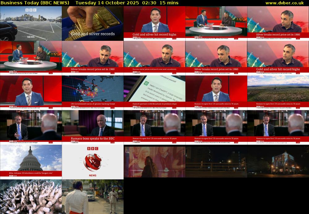 Business Today (BBC NEWS) Tuesday 14 October 2025 02:30 - 02:45