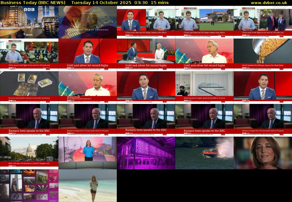 Business Today (BBC NEWS) Tuesday 14 October 2025 03:30 - 03:45