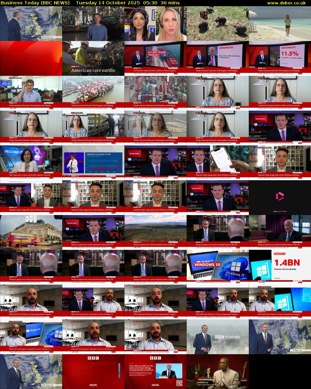 Business Today (BBC NEWS) Tuesday 14 October 2025 05:30 - 06:00