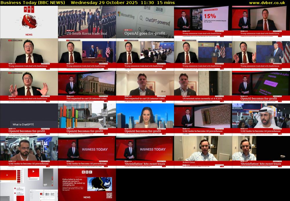 Business Today (BBC NEWS) Wednesday 29 October 2025 11:30 - 11:45