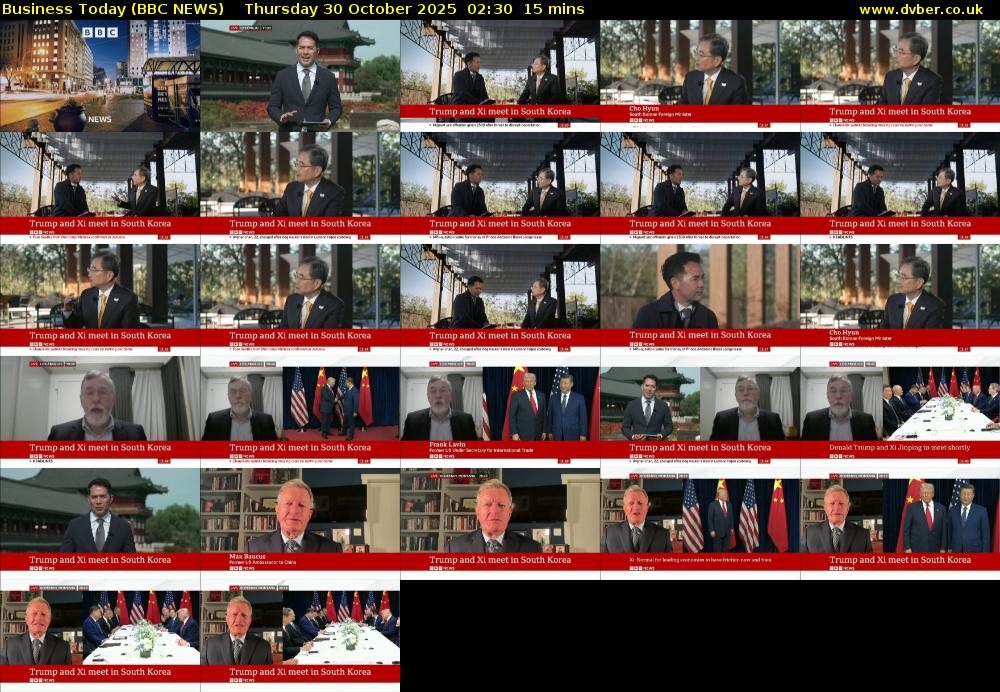 Business Today (BBC NEWS) Thursday 30 October 2025 02:30 - 02:45