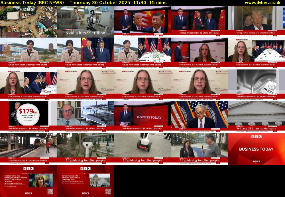 Business Today (BBC NEWS) Thursday 30 October 2025 11:30 - 11:45