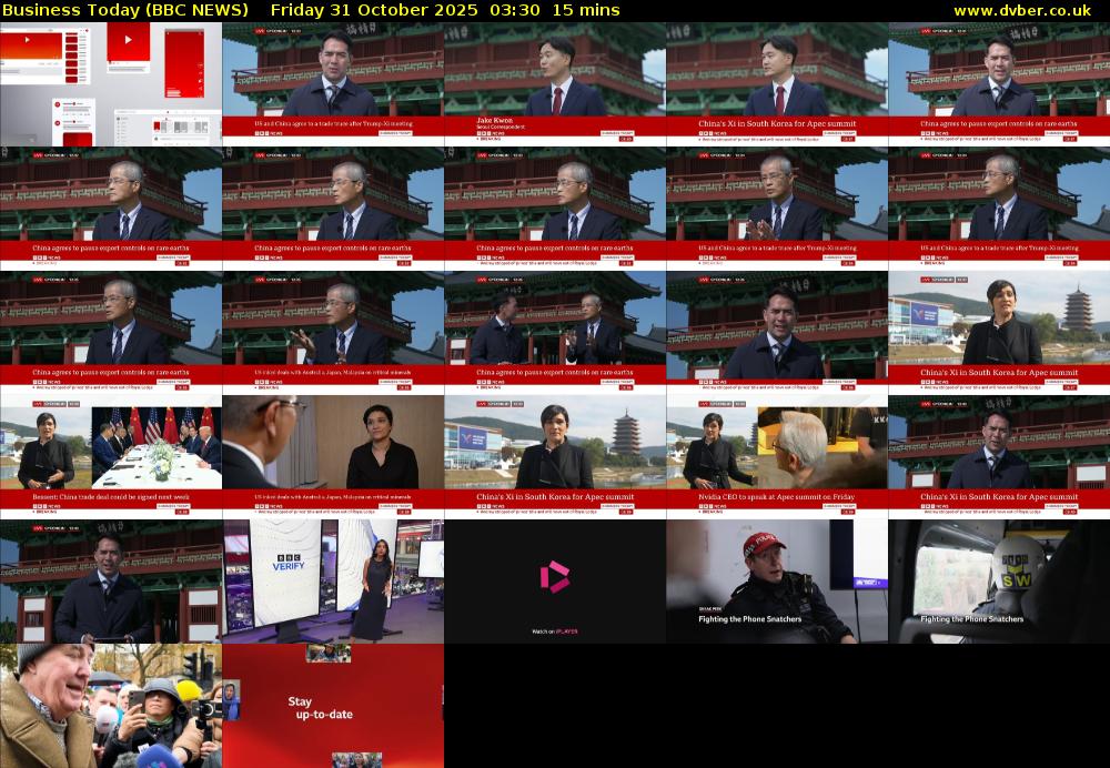 Business Today (BBC NEWS) Friday 31 October 2025 03:30 - 03:45