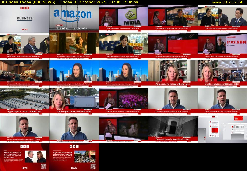 Business Today (BBC NEWS) Friday 31 October 2025 11:30 - 11:45