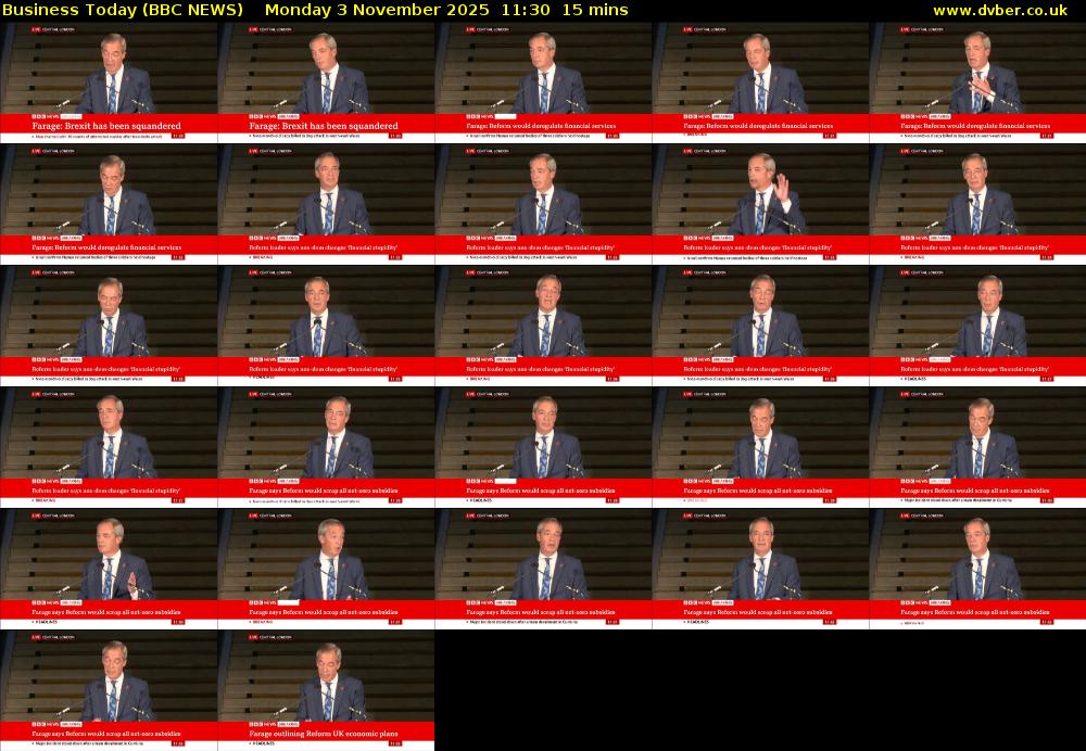 Business Today (BBC NEWS) Monday 3 November 2025 11:30 - 11:45