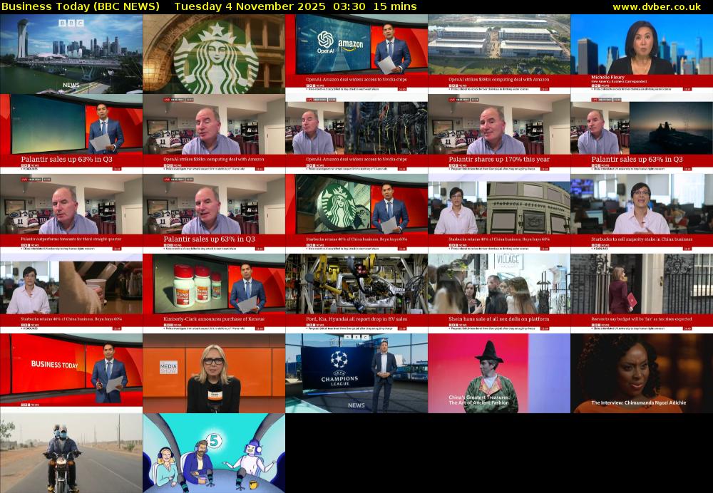 Business Today (BBC NEWS) Tuesday 4 November 2025 03:30 - 03:45