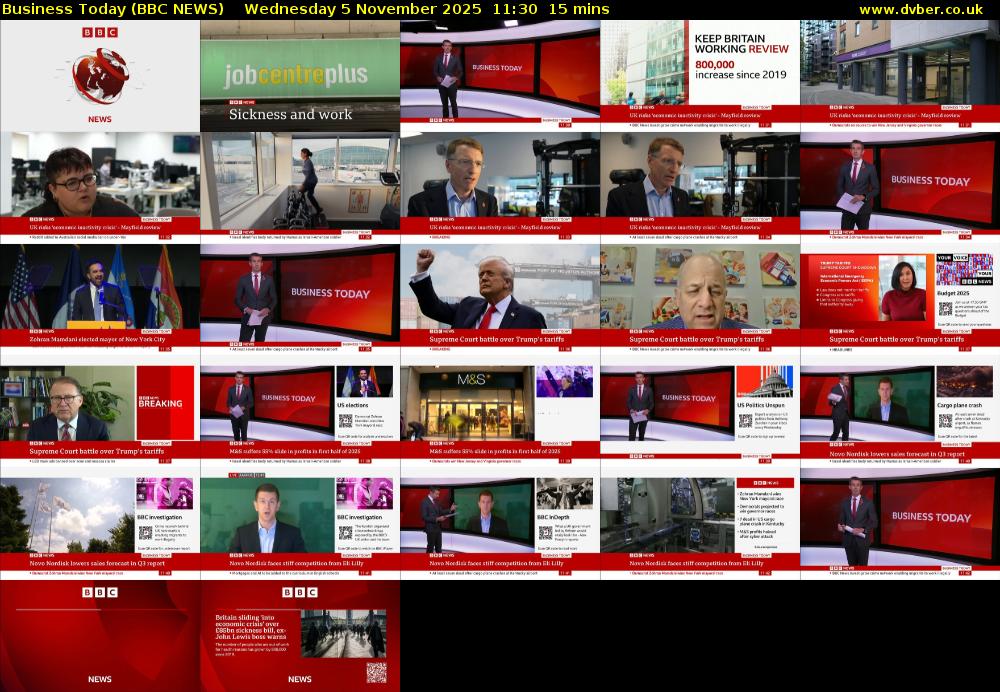 Business Today (BBC NEWS) Wednesday 5 November 2025 11:30 - 11:45