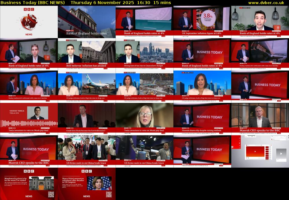 Business Today (BBC NEWS) Thursday 6 November 2025 16:30 - 16:45