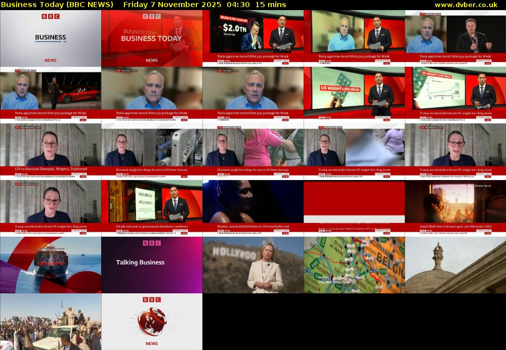 Business Today (BBC NEWS) Friday 7 November 2025 04:30 - 04:45
