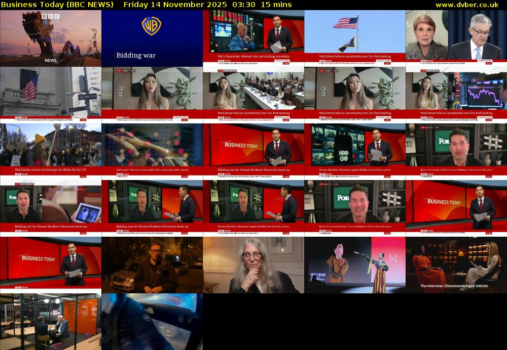 Business Today (BBC NEWS) Friday 14 November 2025 03:30 - 03:45