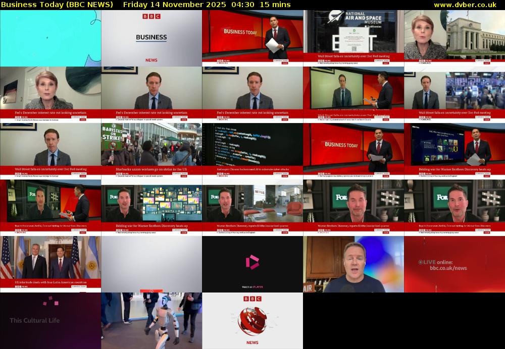 Business Today (BBC NEWS) Friday 14 November 2025 04:30 - 04:45