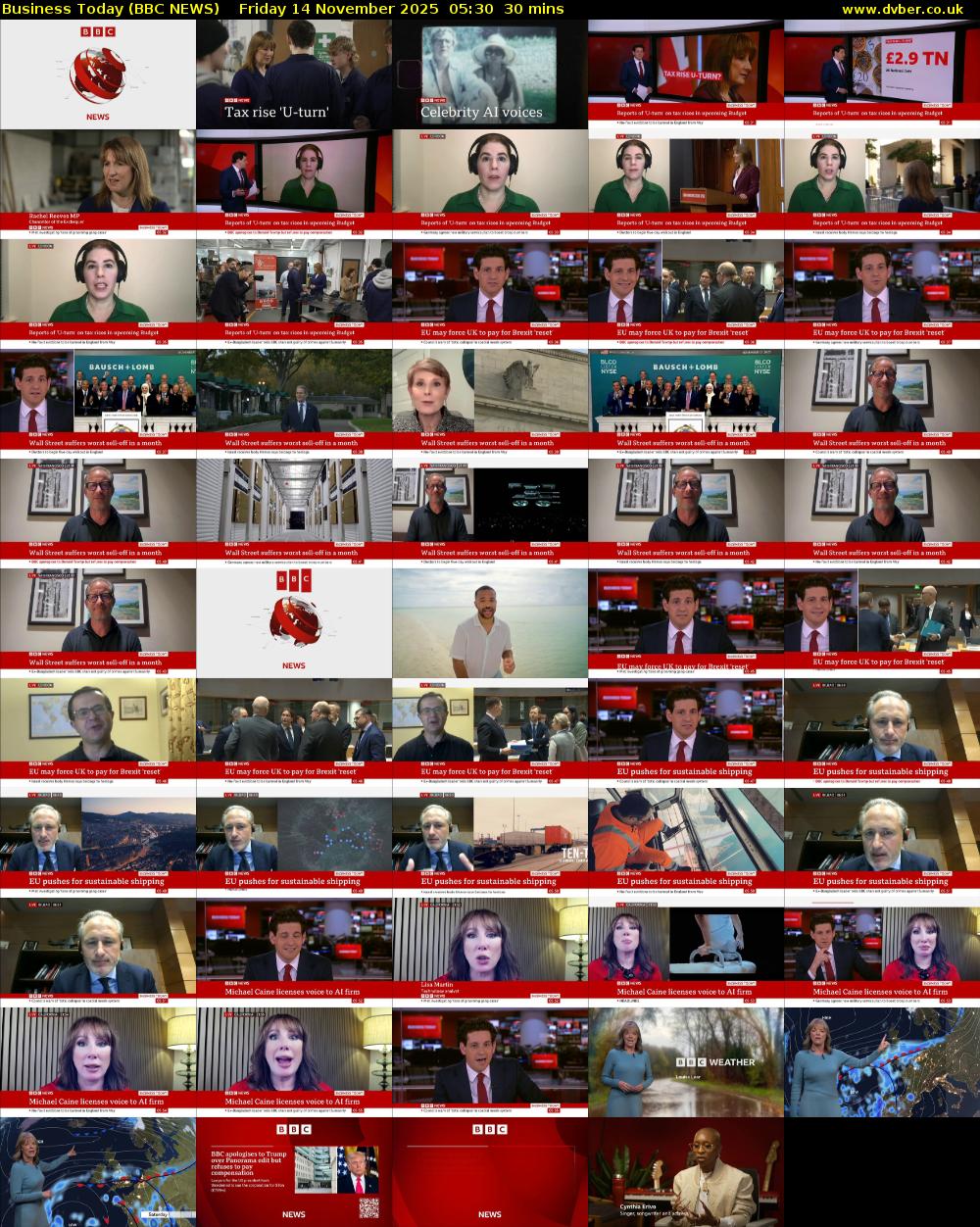 Business Today (BBC NEWS) Friday 14 November 2025 05:30 - 06:00