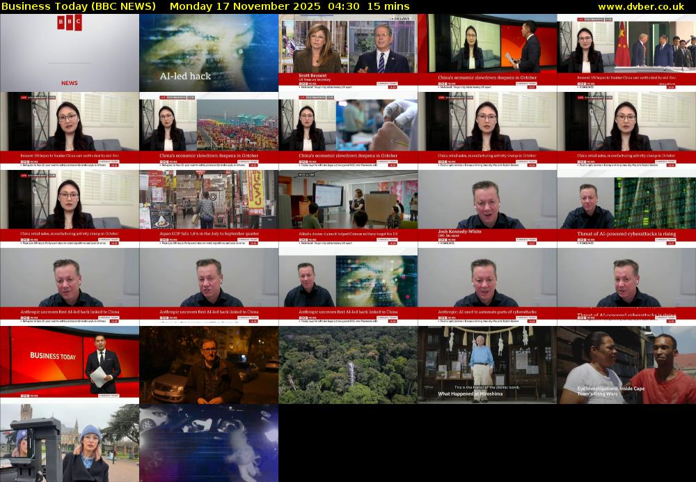 Business Today (BBC NEWS) Monday 17 November 2025 04:30 - 04:45