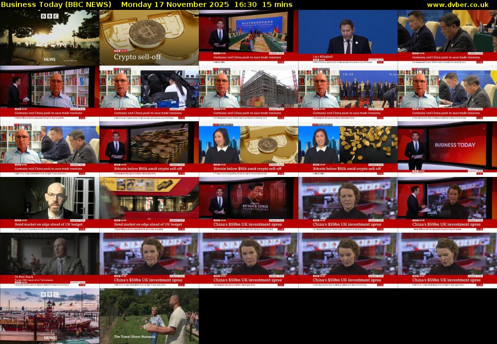 Business Today (BBC NEWS) Monday 17 November 2025 16:30 - 16:45