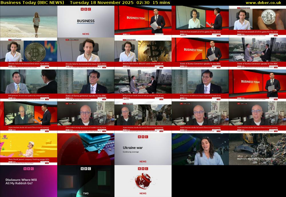Business Today (BBC NEWS) Tuesday 18 November 2025 02:30 - 02:45