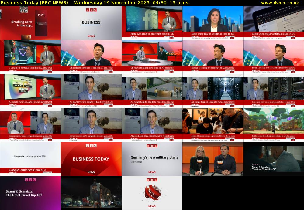 Business Today (BBC NEWS) Wednesday 19 November 2025 04:30 - 04:45