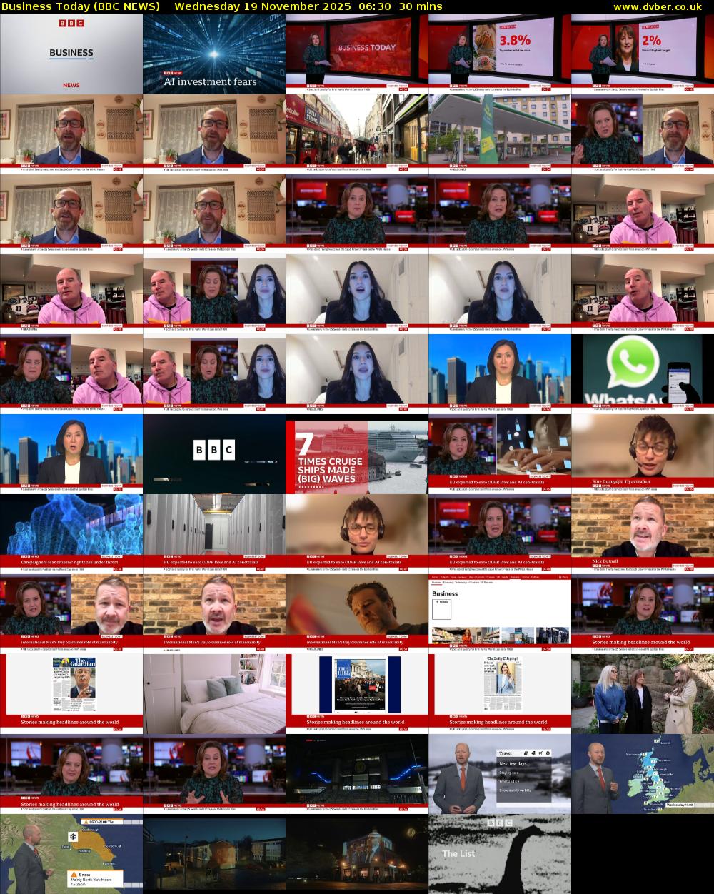 Business Today (BBC NEWS) Wednesday 19 November 2025 06:30 - 07:00