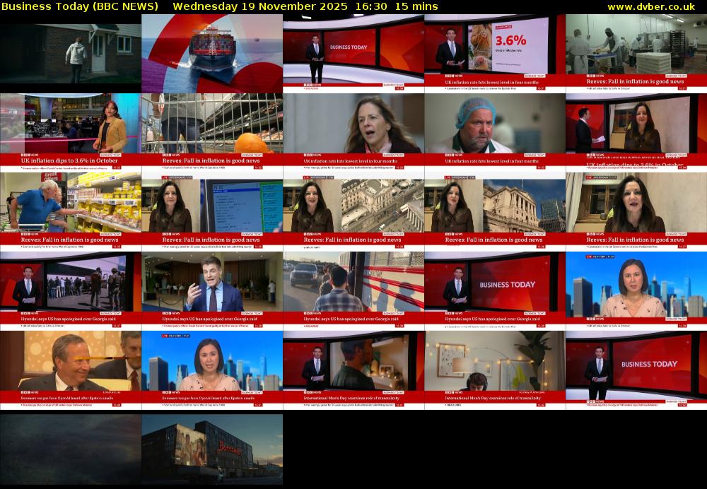 Business Today (BBC NEWS) Wednesday 19 November 2025 16:30 - 16:45