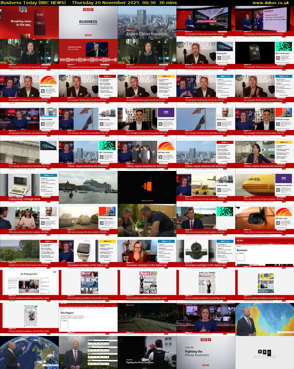 Business Today (BBC NEWS) Thursday 20 November 2025 06:30 - 07:00