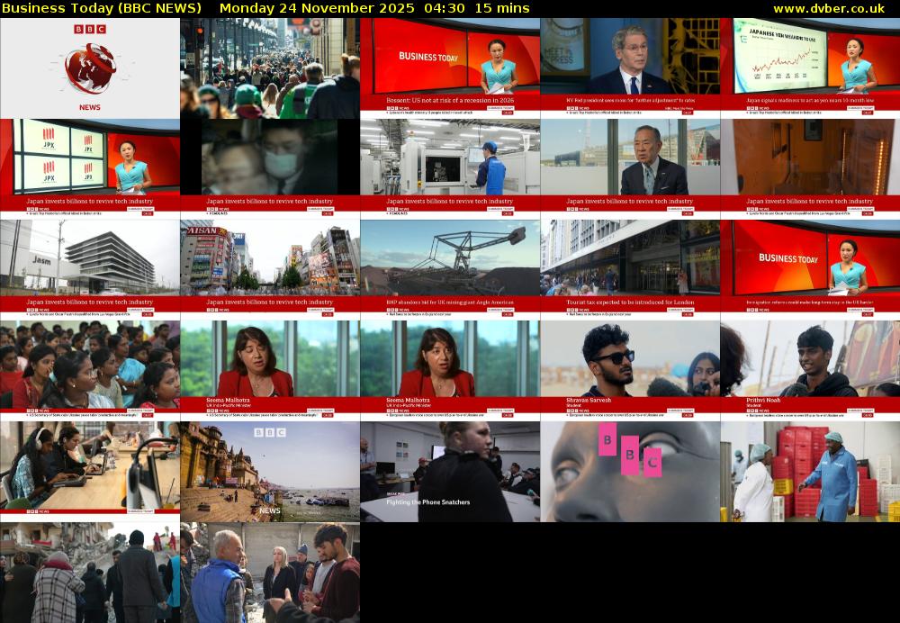 Business Today (BBC NEWS) Monday 24 November 2025 04:30 - 04:45