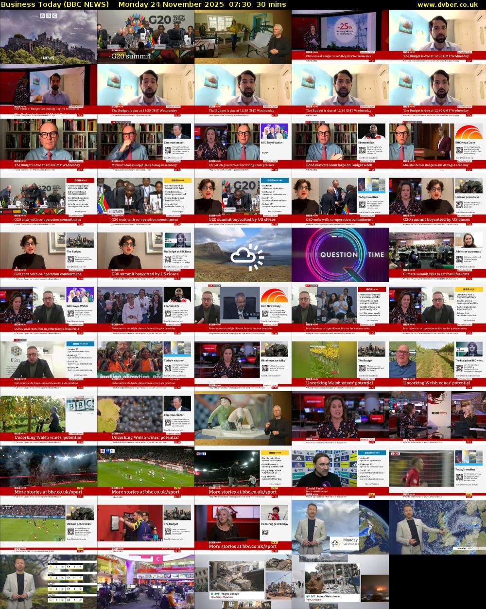Business Today (BBC NEWS) Monday 24 November 2025 07:30 - 08:00