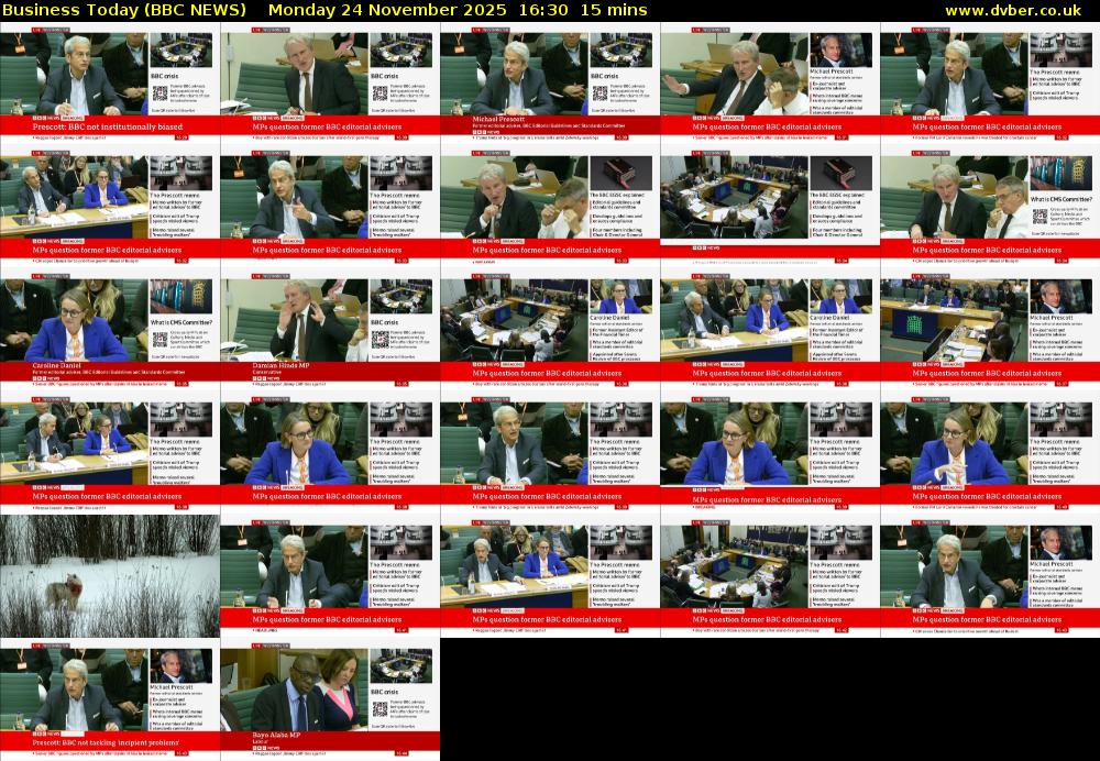 Business Today (BBC NEWS) Monday 24 November 2025 16:30 - 16:45