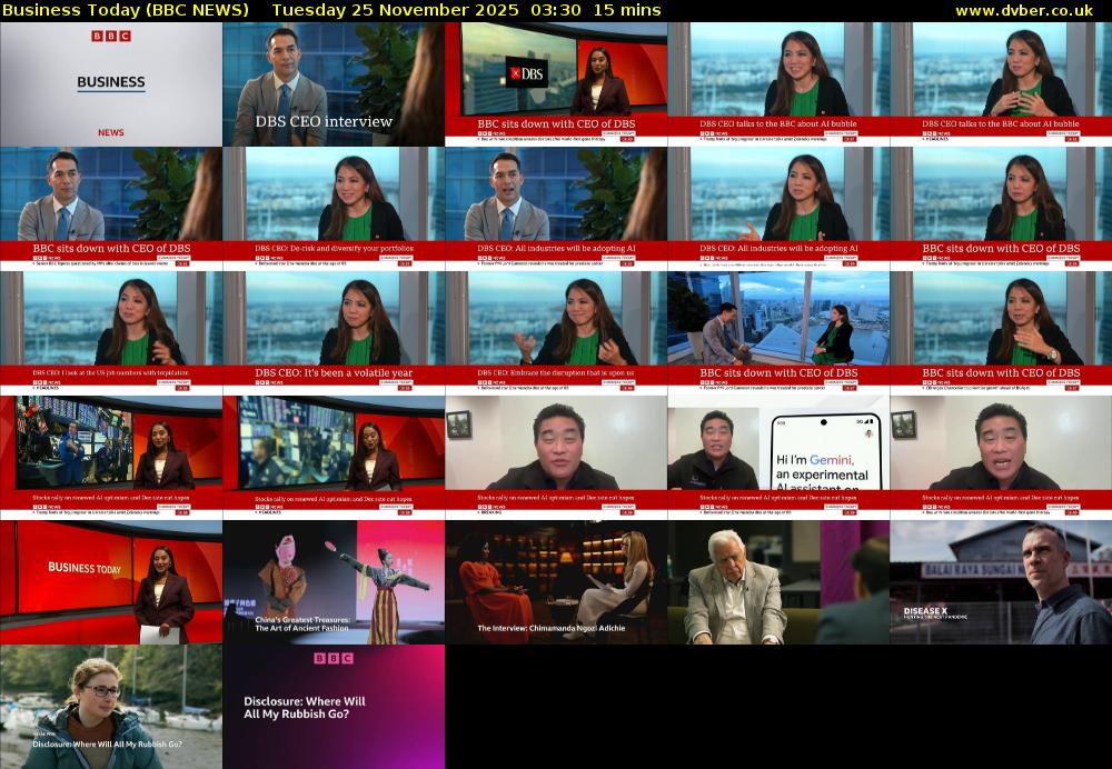 Business Today (BBC NEWS) Tuesday 25 November 2025 03:30 - 03:45