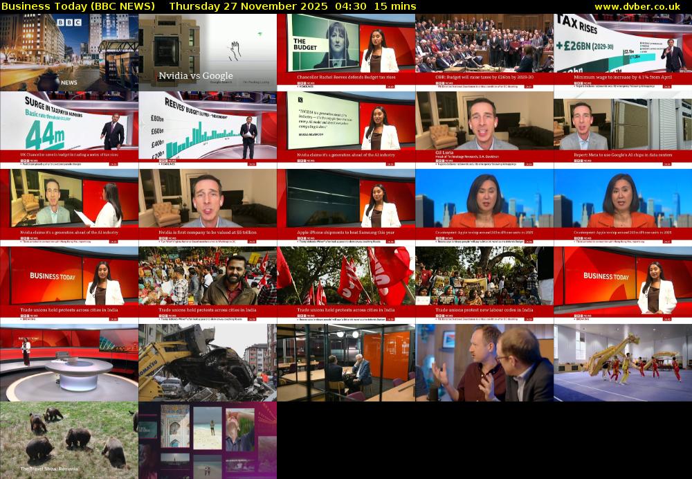 Business Today (BBC NEWS) Thursday 27 November 2025 04:30 - 04:45