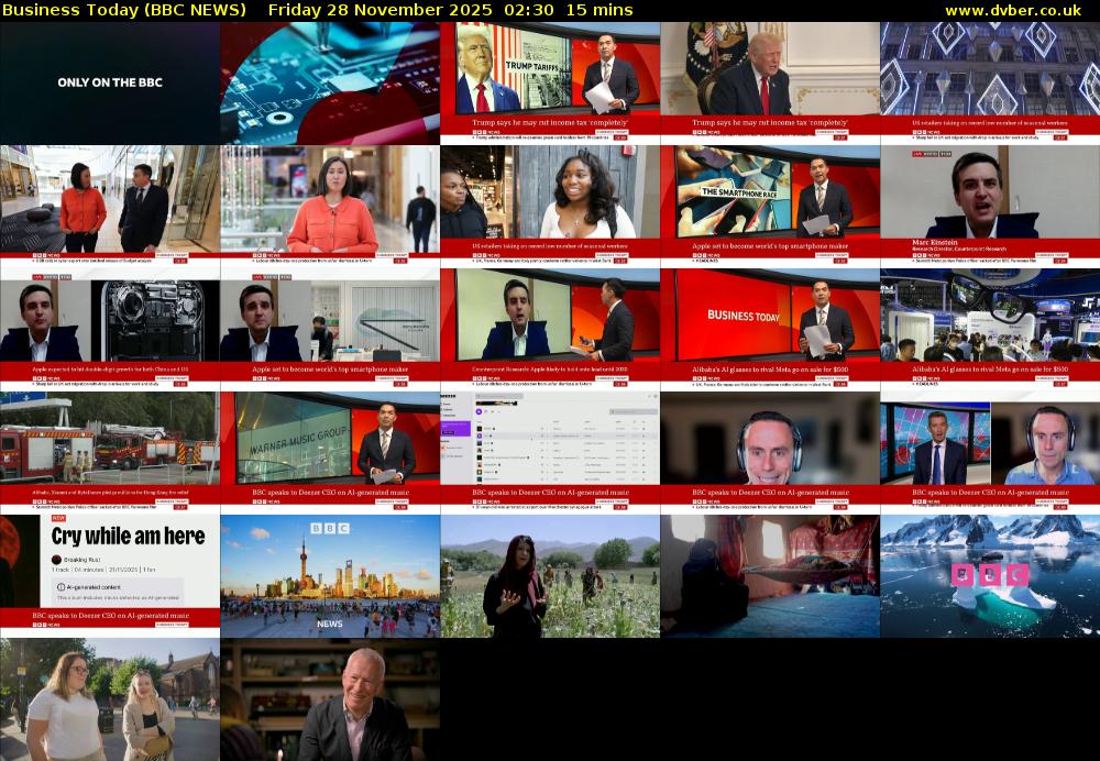 Business Today (BBC NEWS) Friday 28 November 2025 02:30 - 02:45