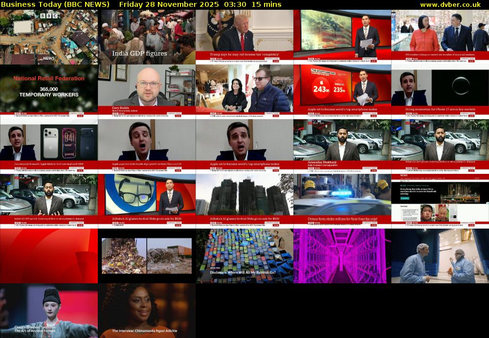 Business Today (BBC NEWS) Friday 28 November 2025 03:30 - 03:45