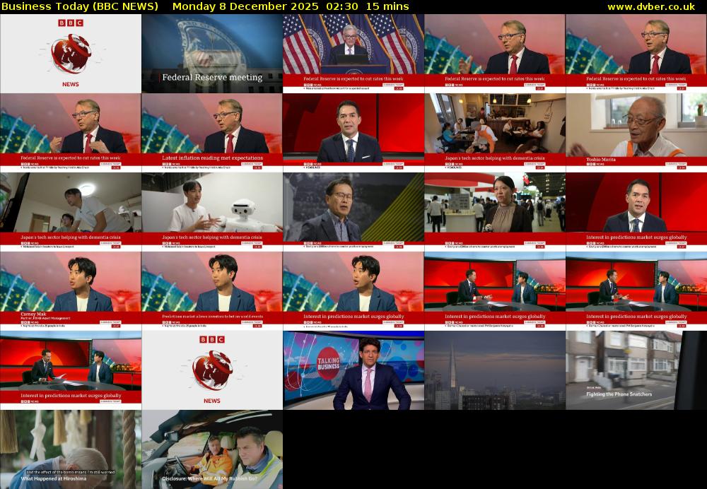 Business Today (BBC NEWS) Monday 8 December 2025 02:30 - 02:45