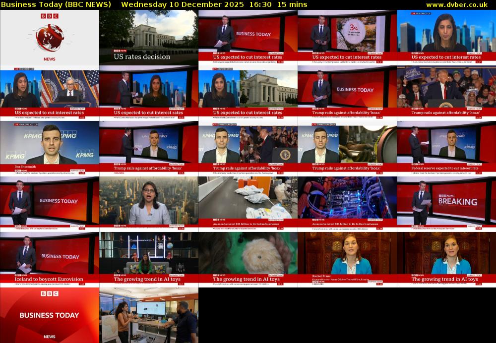Business Today (BBC NEWS) Wednesday 10 December 2025 16:30 - 16:45