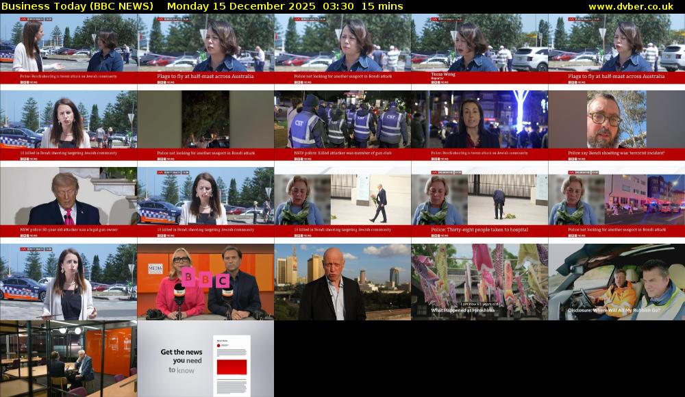 Business Today (BBC NEWS) Monday 15 December 2025 03:30 - 03:45
