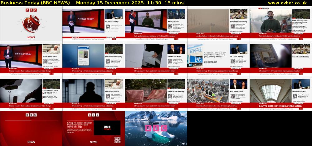 Business Today (BBC NEWS) Monday 15 December 2025 11:30 - 11:45