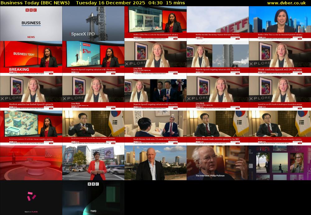 Business Today (BBC NEWS) Tuesday 16 December 2025 04:30 - 04:45