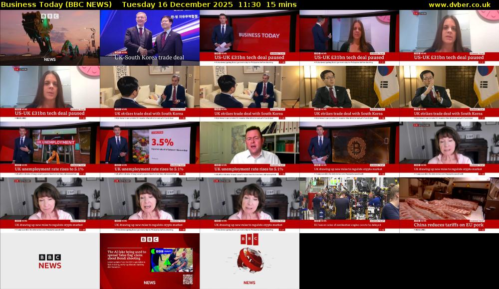 Business Today (BBC NEWS) Tuesday 16 December 2025 11:30 - 11:45