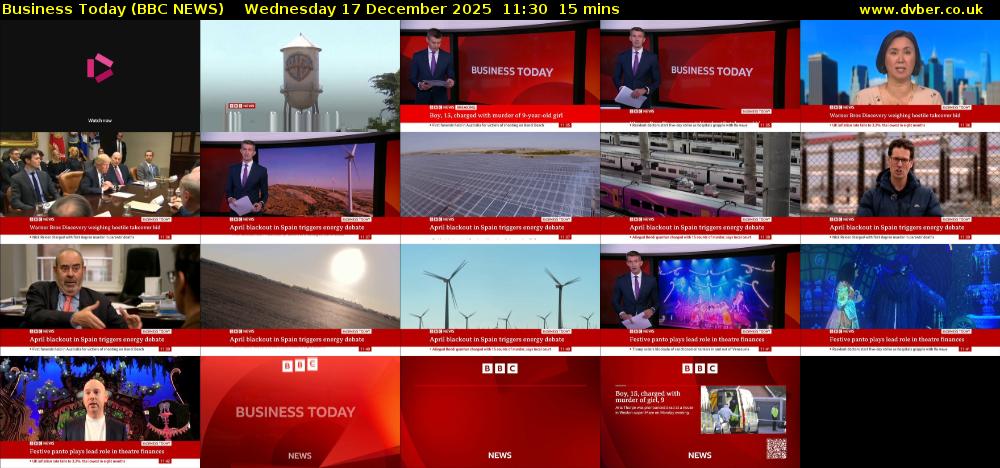 Business Today (BBC NEWS) Wednesday 17 December 2025 11:30 - 11:45