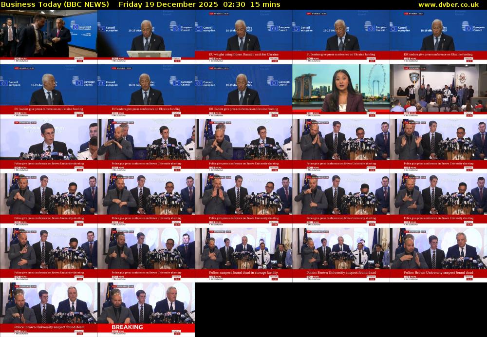 Business Today (BBC NEWS) Friday 19 December 2025 02:30 - 02:45