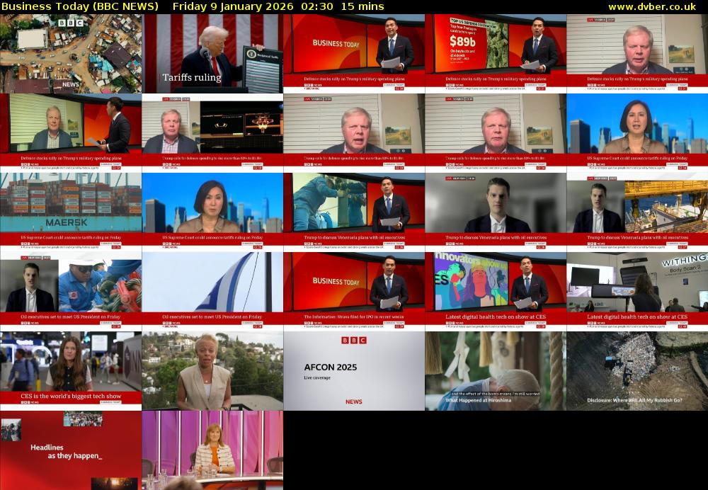 Business Today (BBC NEWS) Friday 9 January 2026 02:30 - 02:45
