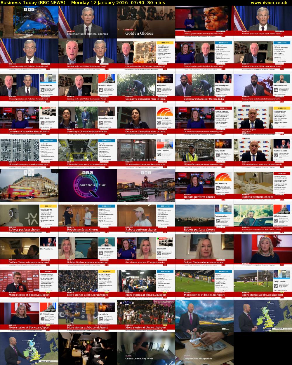 Business Today (BBC NEWS) Monday 12 January 2026 07:30 - 08:00