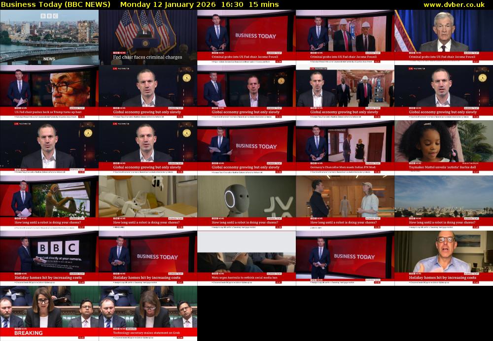 Business Today (BBC NEWS) Monday 12 January 2026 16:30 - 16:45