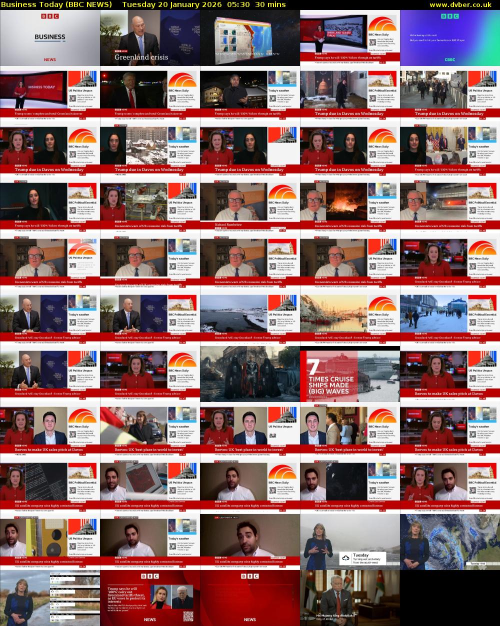 Business Today (BBC NEWS) Tuesday 20 January 2026 05:30 - 06:00