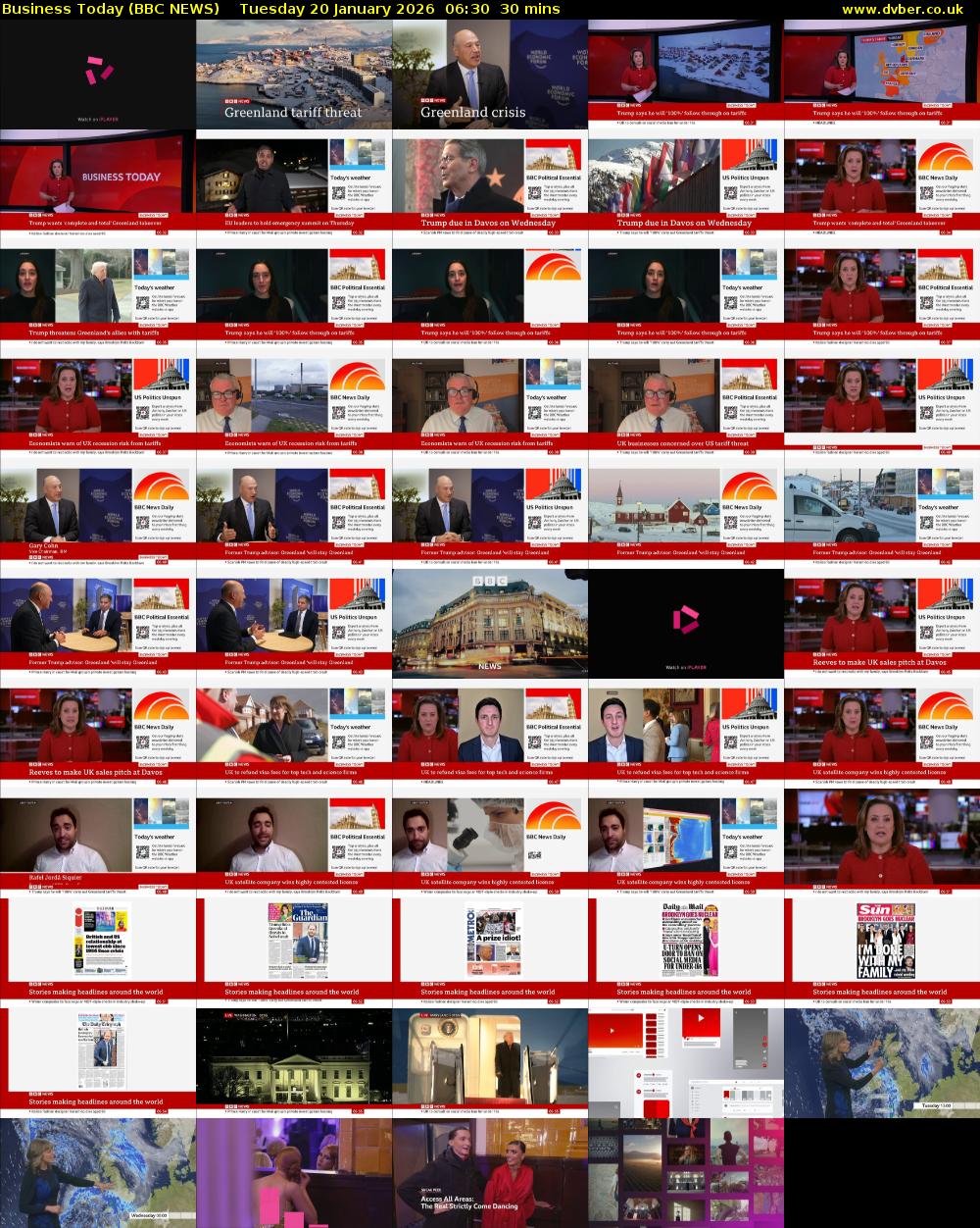 Business Today (BBC NEWS) Tuesday 20 January 2026 06:30 - 07:00