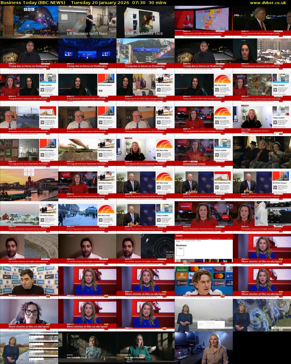 Business Today (BBC NEWS) Tuesday 20 January 2026 07:30 - 08:00