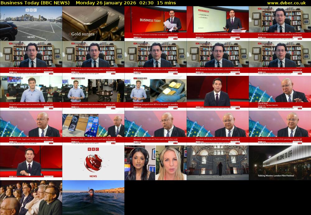Business Today (BBC NEWS) Monday 26 January 2026 02:30 - 02:45