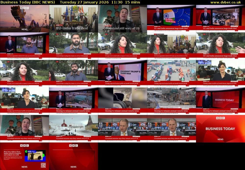 Business Today (BBC NEWS) Tuesday 27 January 2026 11:30 - 11:45